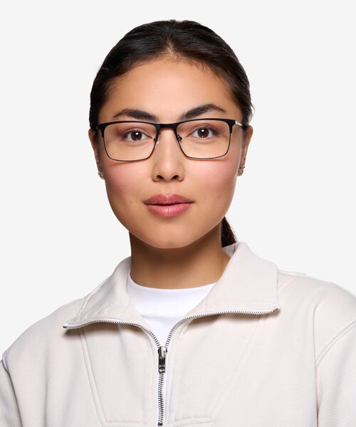 Vigo Black MetalEyeglass Frames for Women from EyeBuyDirect