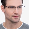 Valery Blue MetalEyeglass Frames for Men from EyeBuyDirect