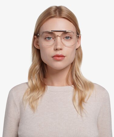 Golden Black Coxon -  Vintage Metal Eyeglasses
