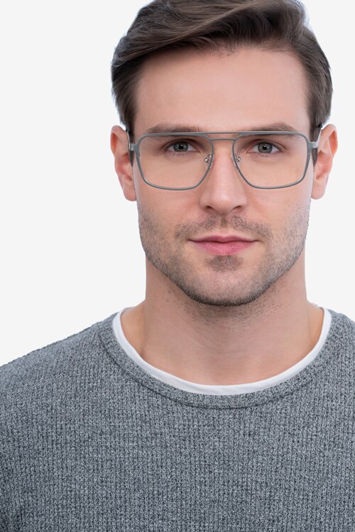 Gallo Silver MetalEyeglass Frames for Men from EyeBuyDirect