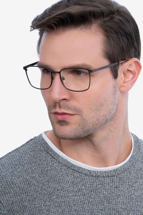 Strategy Gunmetal MetalEyeglass Frames for Men from EyeBuyDirect