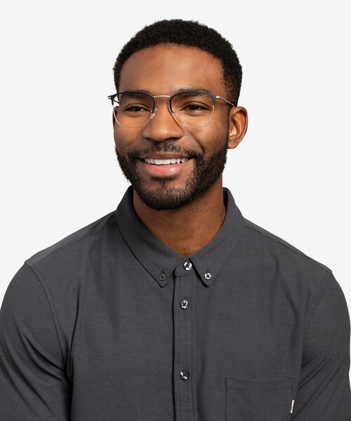 Poppy Black Gold MetalEyeglass Frames for Men from EyeBuyDirect