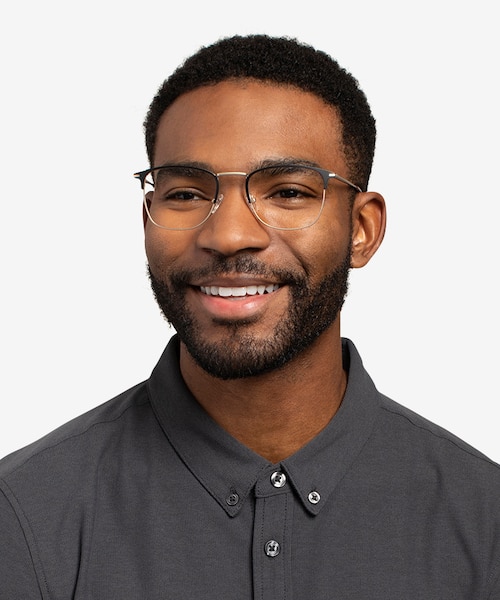 Poppy Black Gold MetalEyeglass Frames for Men from EyeBuyDirect