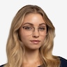 Poppy Black Gold MetalEyeglass Frames for Women from EyeBuyDirect