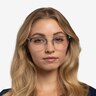 Poppy Navy MetalEyeglass Frames for Women from EyeBuyDirect