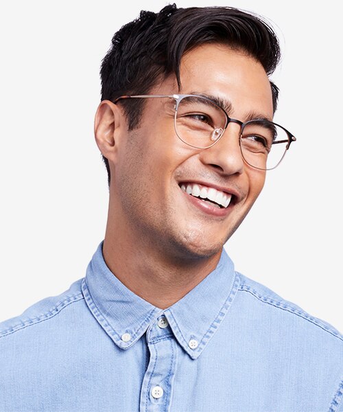 Disperse Noir MétalMontures de lunettes de vue pour Hommes d'EyeBuyDirect