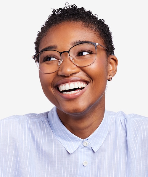 Disperse Black MetalEyeglass Frames for Women from EyeBuyDirect