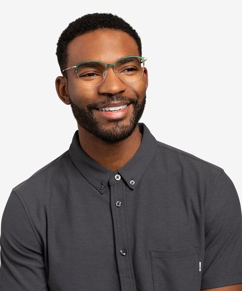 Disperse Green MetalEyeglass Frames for Men from EyeBuyDirect