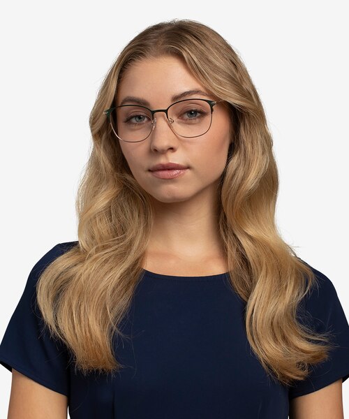 Disperse Green MetalEyeglass Frames for Women from EyeBuyDirect