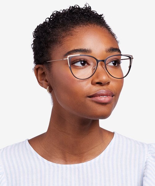 Garance Black Gold MetalEyeglass Frames for Women from EyeBuyDirect