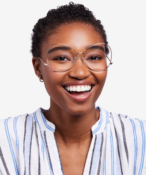 Renata Gold MetalEyeglass Frames for Women from EyeBuyDirect