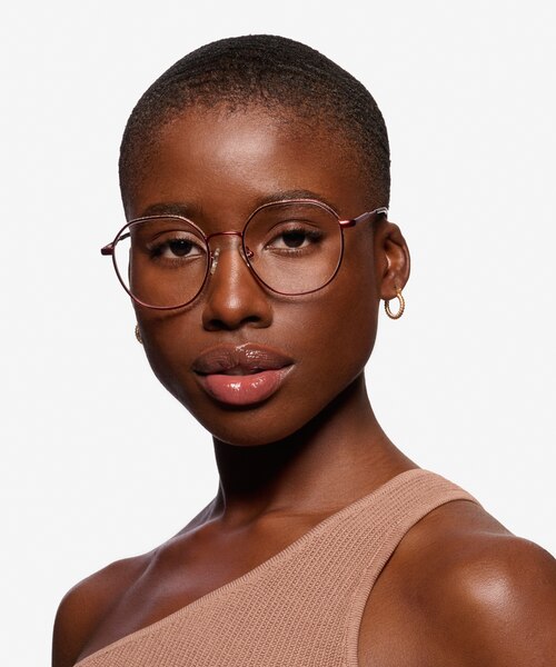 Sylvie Red MetalEyeglass Frames for Women from EyeBuyDirect