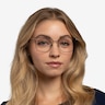 Hewitt Black Gold MetalEyeglass Frames for Women from EyeBuyDirect