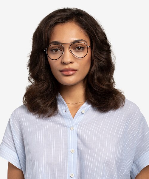 Cana Tortoise  Silver MetalEyeglass Frames for Women from EyeBuyDirect