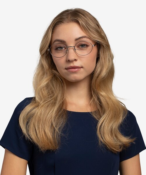Equinox Gunmetal MetalEyeglass Frames for Women from EyeBuyDirect