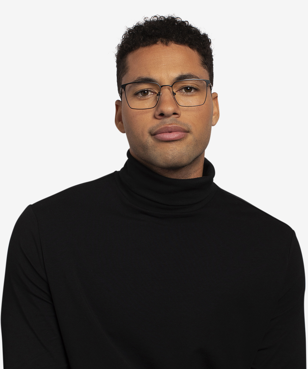 Metro Rectangle Black Glasses For Men Eyebuydirect Canada 