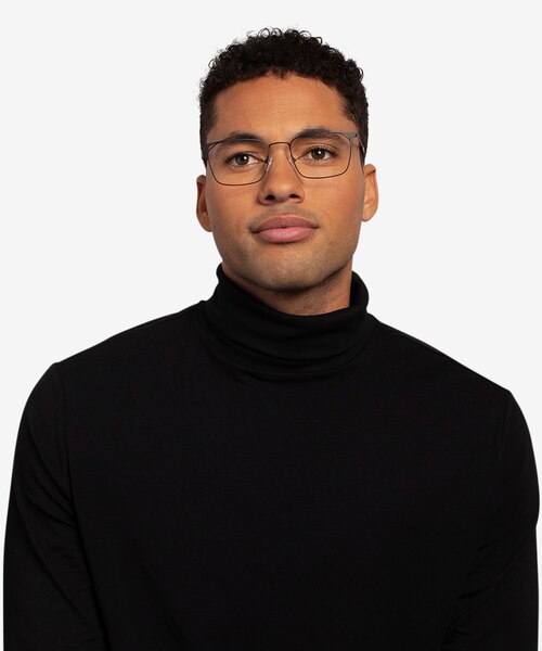 Emett Noir MétalMontures de lunettes de vue pour Hommes d'EyeBuyDirect