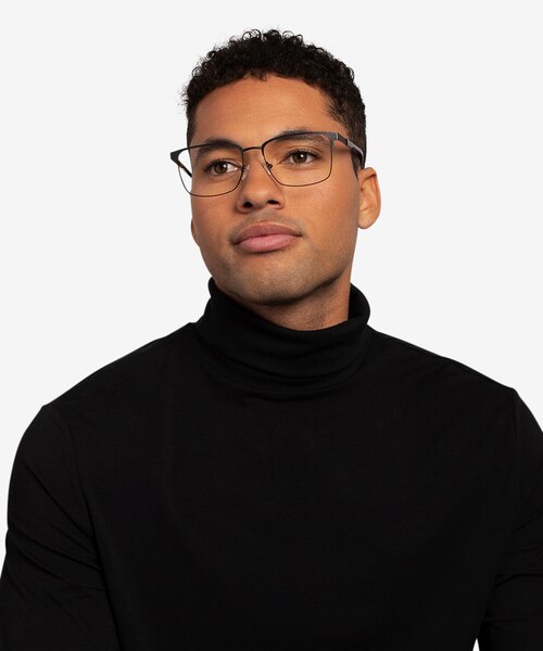 Capra Noir Acetate-metalMontures de lunettes de vue pour Hommes d'EyeBuyDirect