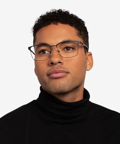 Capra Black Acetate, MetalEyeglass Frames for Men from EyeBuyDirect