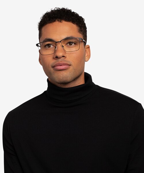 Douglas Noir MétalMontures de lunettes de vue pour Hommes d'EyeBuyDirect