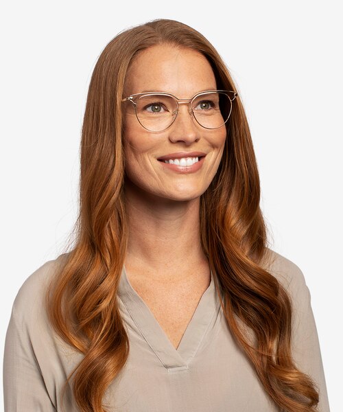 Gia Gold MetalEyeglass Frames for Women from EyeBuyDirect