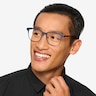 Intense Navy Blue & Tortoise Acetate-metalMontures de lunettes de vue pour Hommes d'EyeBuyDirect