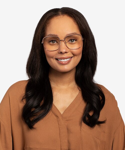 Astoria Rose Gold MetalEyeglass Frames for Women from EyeBuyDirect