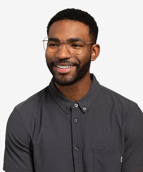 Roman Rose Gold MetalEyeglass Frames for Men from EyeBuyDirect