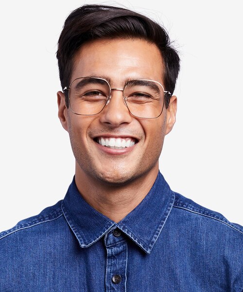 Roman Golden MetalEyeglass Frames for Men from EyeBuyDirect