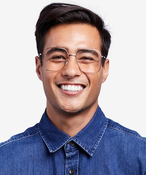 Roman Golden MetalEyeglass Frames for Men from EyeBuyDirect
