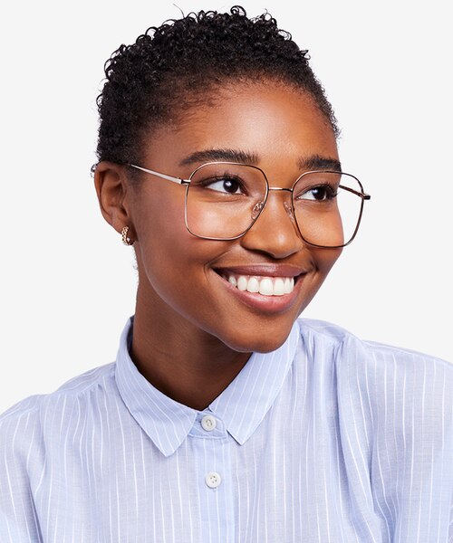 Roman Golden MetalEyeglass Frames for Women from EyeBuyDirect