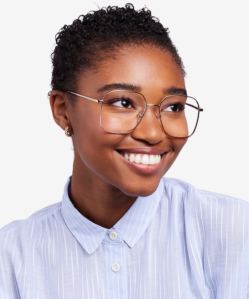 Roman Golden MetalEyeglass Frames for Women from EyeBuyDirect