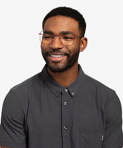Roman Red MetalEyeglass Frames for Men from EyeBuyDirect