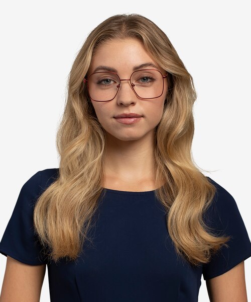 Roman Red MetalEyeglass Frames for Women from EyeBuyDirect
