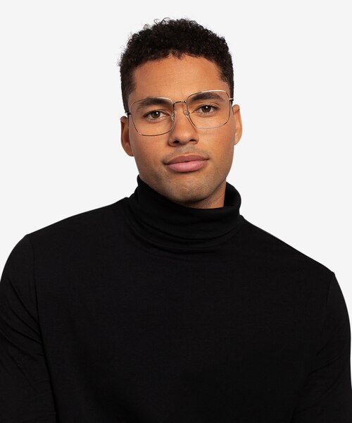 Dorato Argenté MétalMontures de lunettes de vue pour Hommes d'EyeBuyDirect
