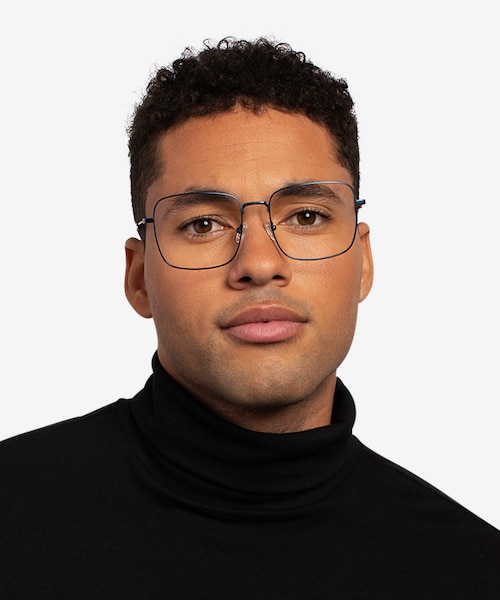 Dorato Navy MetalEyeglass Frames for Men from EyeBuyDirect