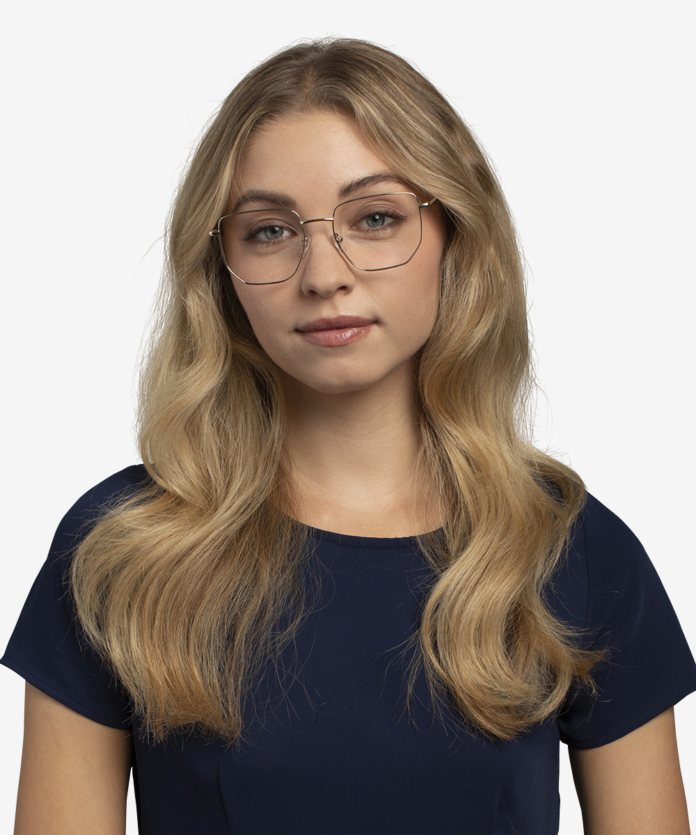 Rhys Geometric Gold Full Rim Eyeglasses Eyebuydirect