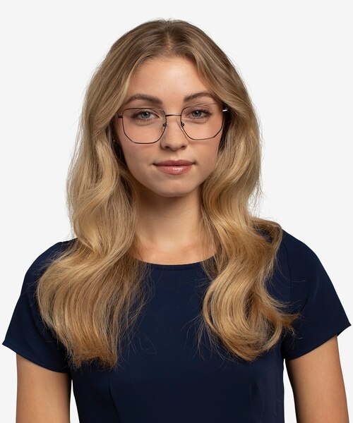Rhys Gunmetal MetalEyeglass Frames for Women from EyeBuyDirect