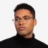 Oswald Matte Black MetalEyeglass Frames for Men from EyeBuyDirect