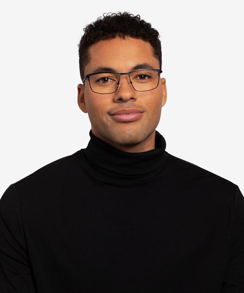 Harrison Black MetalEyeglass Frames for Men from EyeBuyDirect
