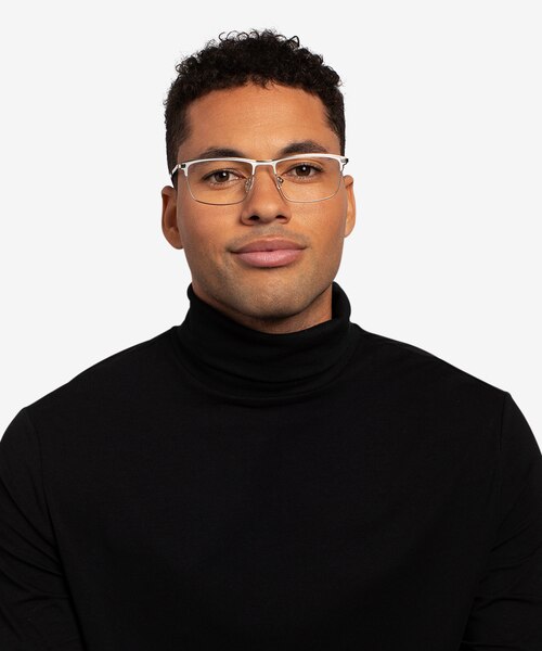 Harrison Silver MetalEyeglass Frames for Men from EyeBuyDirect