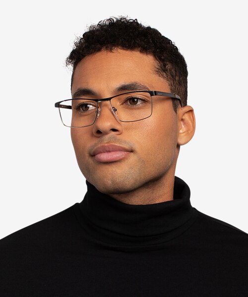 Julian Black MetalEyeglass Frames for Men from EyeBuyDirect