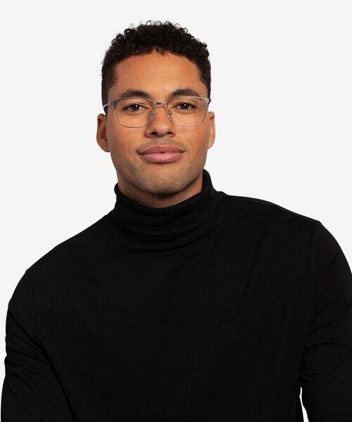 Leopold Gunmetal MétalMontures de lunettes de vue pour Hommes d'EyeBuyDirect