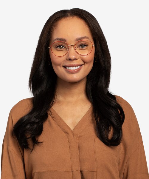 Arbus Red & Gold MétalMontures de lunettes de vue pour Femmes d'EyeBuyDirect