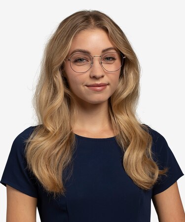 Navy & Silver Ethan -  Lightweight Metal Eyeglasses