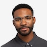 Ethan Mint & Silver MétalMontures de lunettes de vue pour Hommes d'EyeBuyDirect