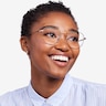 Ethan Avocado & Gold MetalEyeglass Frames for Women from EyeBuyDirect