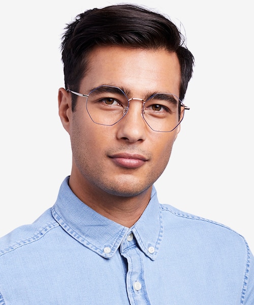 Altar Navy & Gold MetalEyeglass Frames for Men from EyeBuyDirect