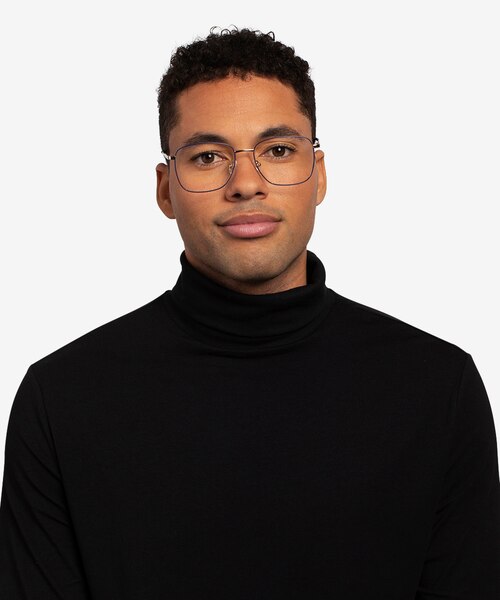 Kusama Navy & Gold MetalEyeglass Frames for Men from EyeBuyDirect