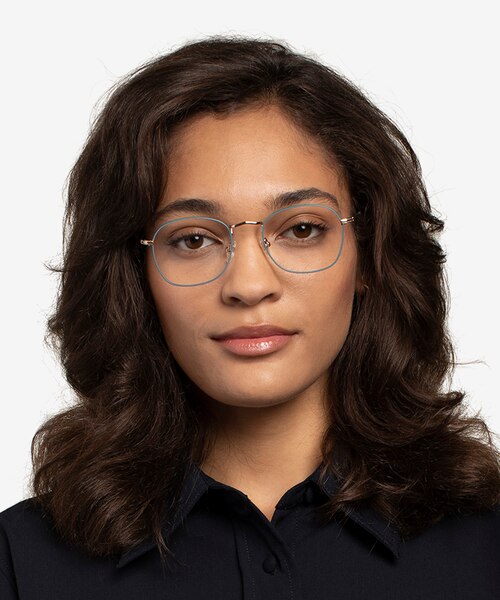 Keith Green & Gold MetalEyeglass Frames for Women from EyeBuyDirect